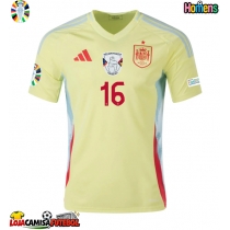Camisa de Futebol Espanha Rodri Hernandez #16 Equipamento Secundário Europeu 2024 Manga Curta